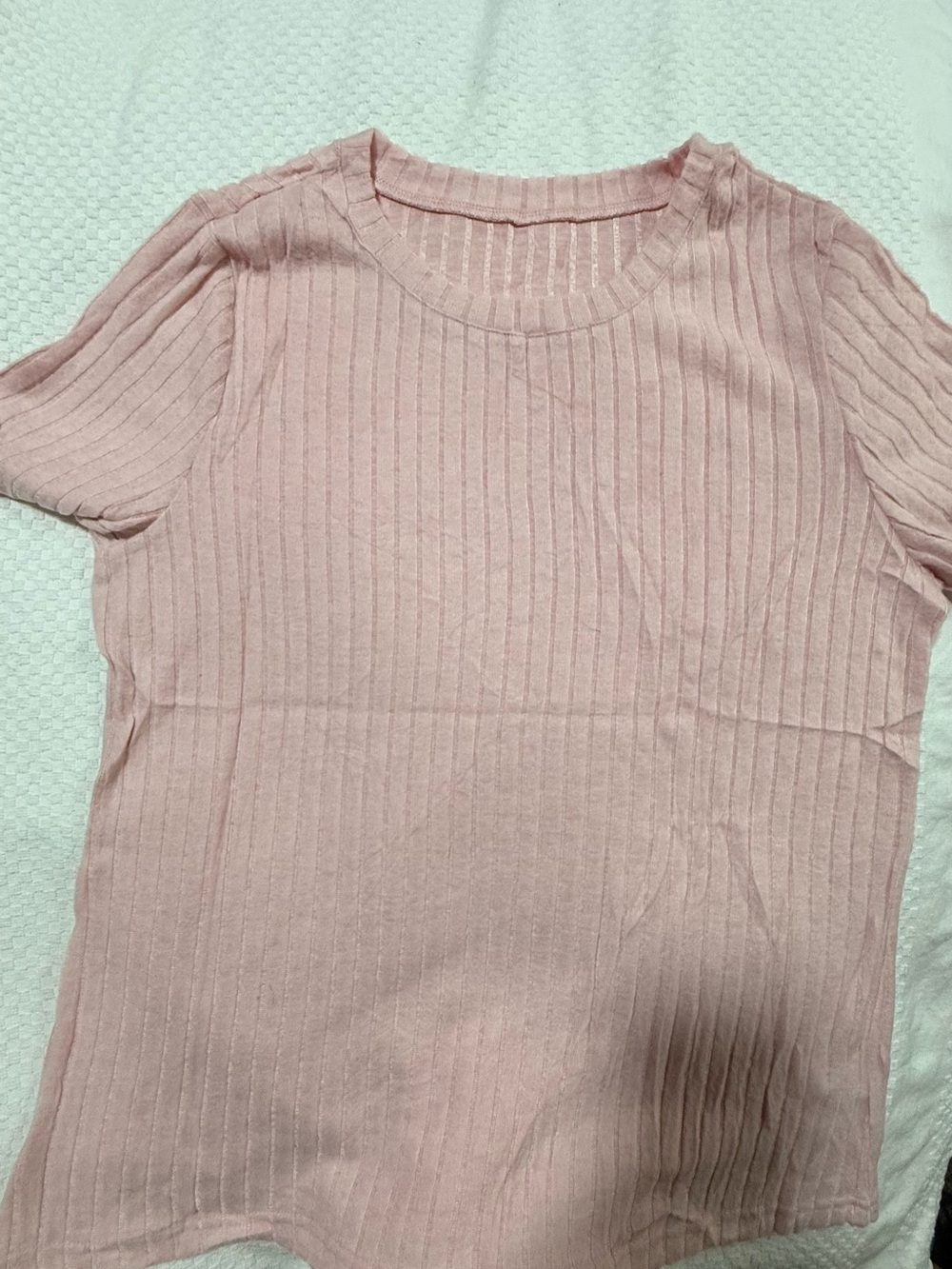 Amazon Essentials Ribbed Two-Piece Pajama Set - Light Pink - Picture 2 of 4